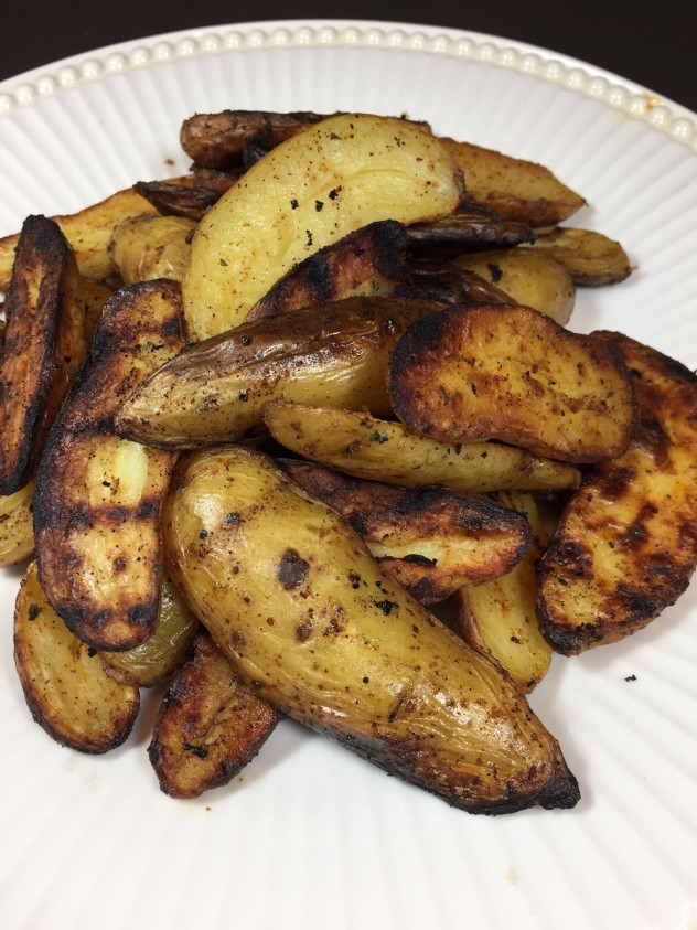 Grilled fingerling potatoes