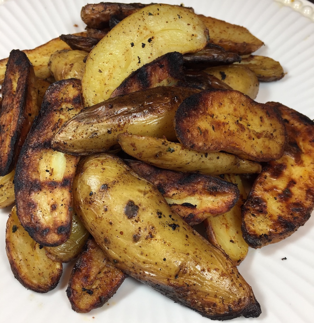 Grilled fingerling potatoes