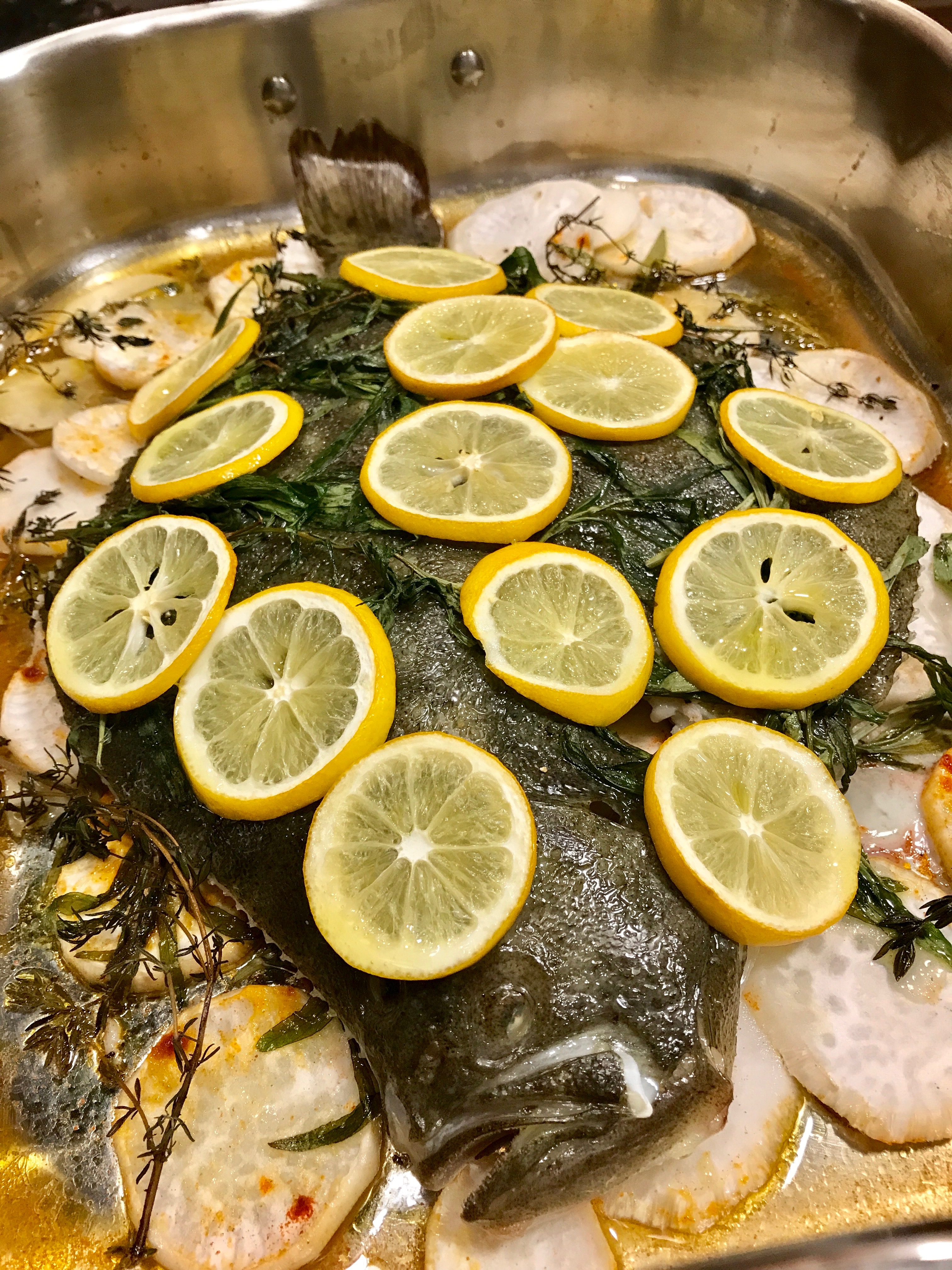 Baked Turbot Fish