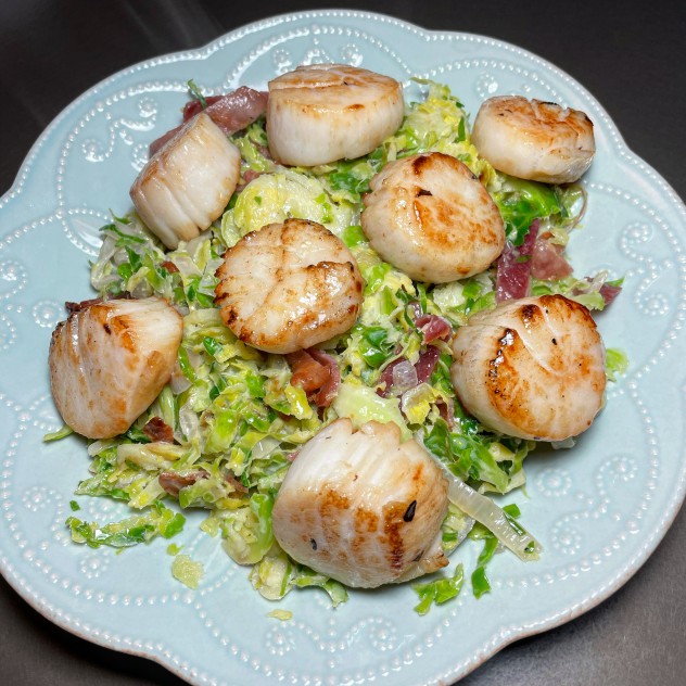 Scallop Brussels Sprout Salad
