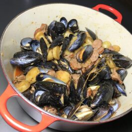 Drunken Mussels Andouille Sausage