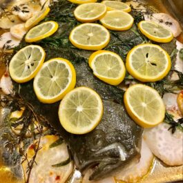 Baked Turbot Fish