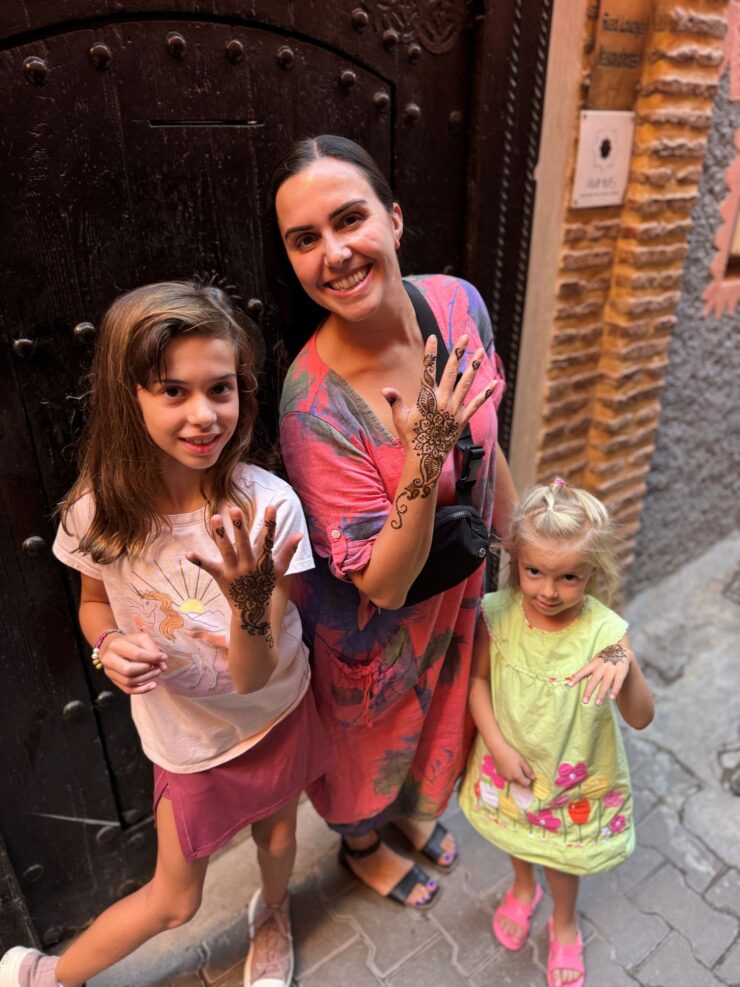 Henna tattoos at Henna Louaya in Marrakech Morocco