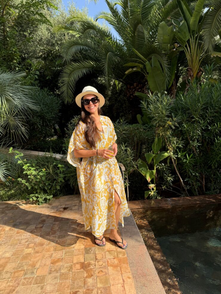 Relaxing poolside of the hotel room at Four Seasons Marrakech, Marrakech Morocco