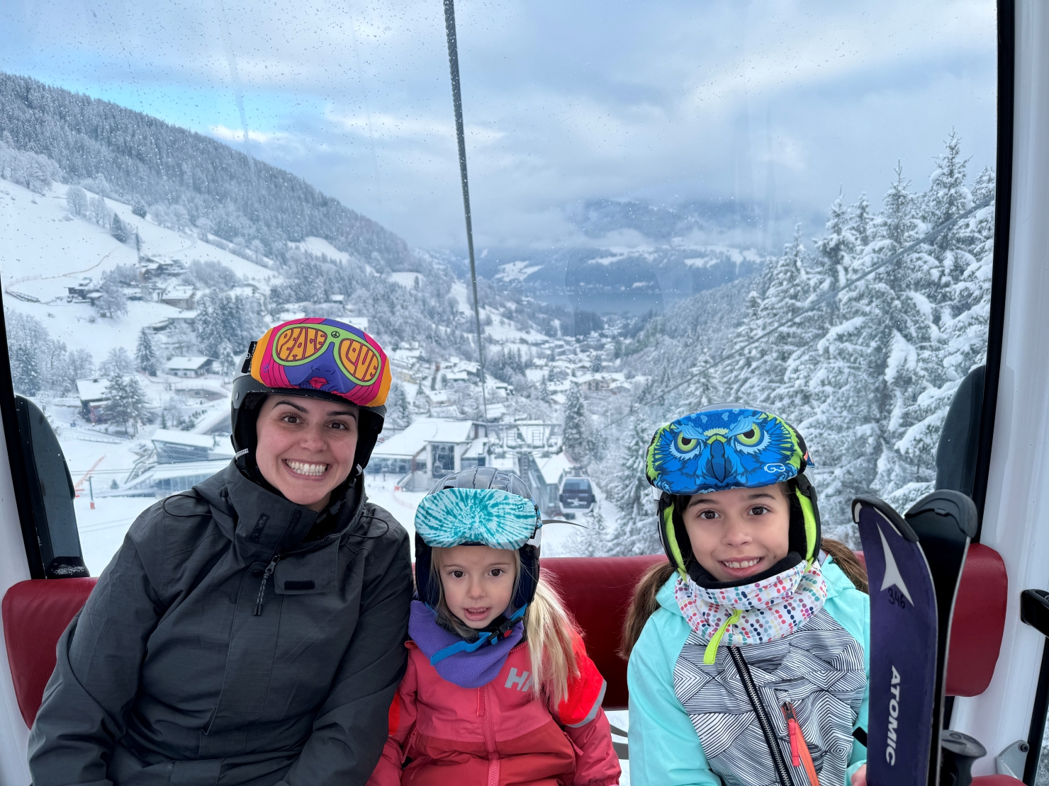 Family Skiing in Zell am See, Austria; Schmittenhoe ski resort