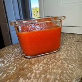 Red bell pepper puree a simple recipe