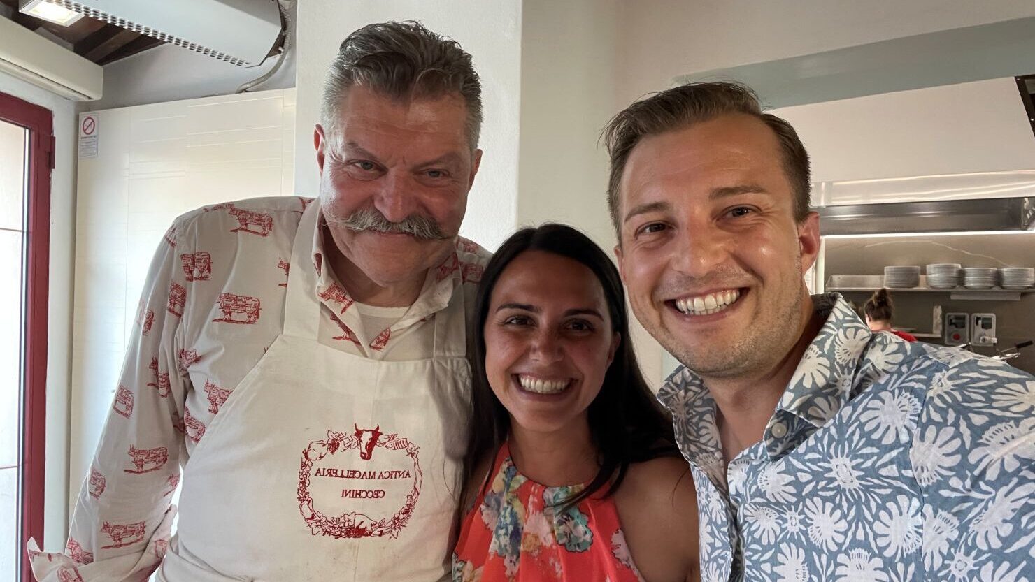 The gavins with the famous Italian butcher Dario Cecchini