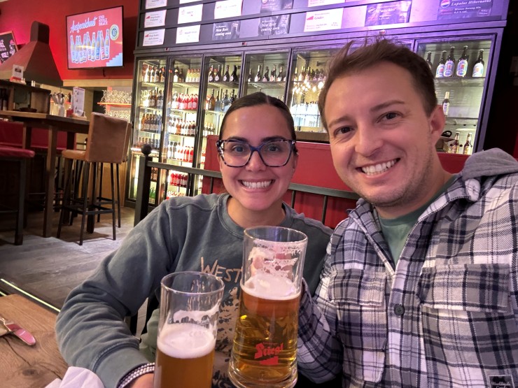 Winter family fun in Salzburg, Austria and getting to enjoy beers at Stiegl brewing