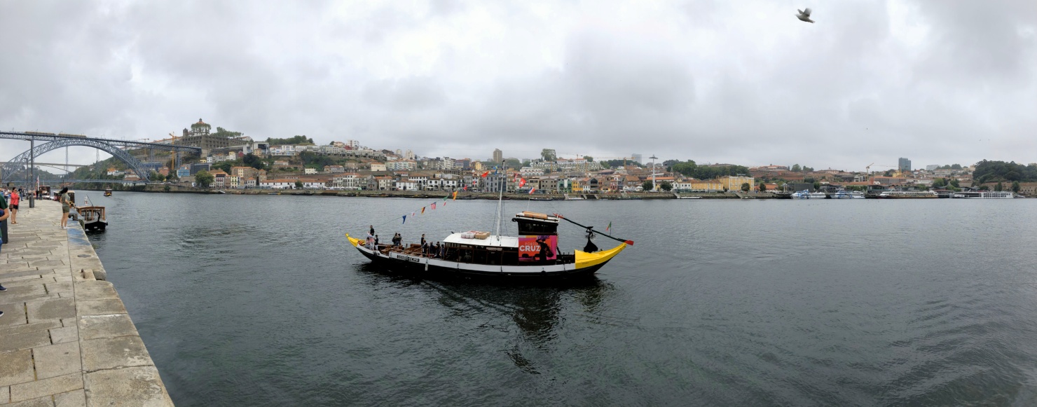 Gondola boat on the douro river in Porto, Portugal