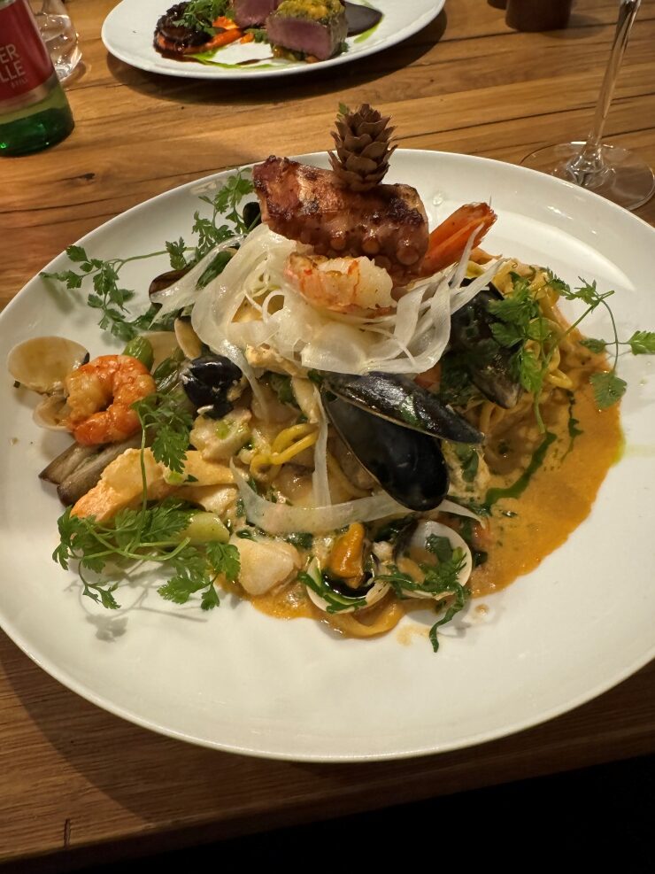 Seafood pasta at Restaurant Hazienda in St. Anton, Austria