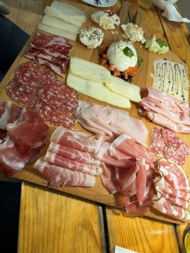 Sublime meat and cheese board at Aqafarina Cascais Portugal