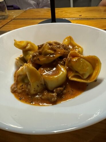 Excellent tortellini at Aqafarina Cascais Portugal