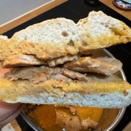 The bifana, an iconic Portuguese pork chop sandwich